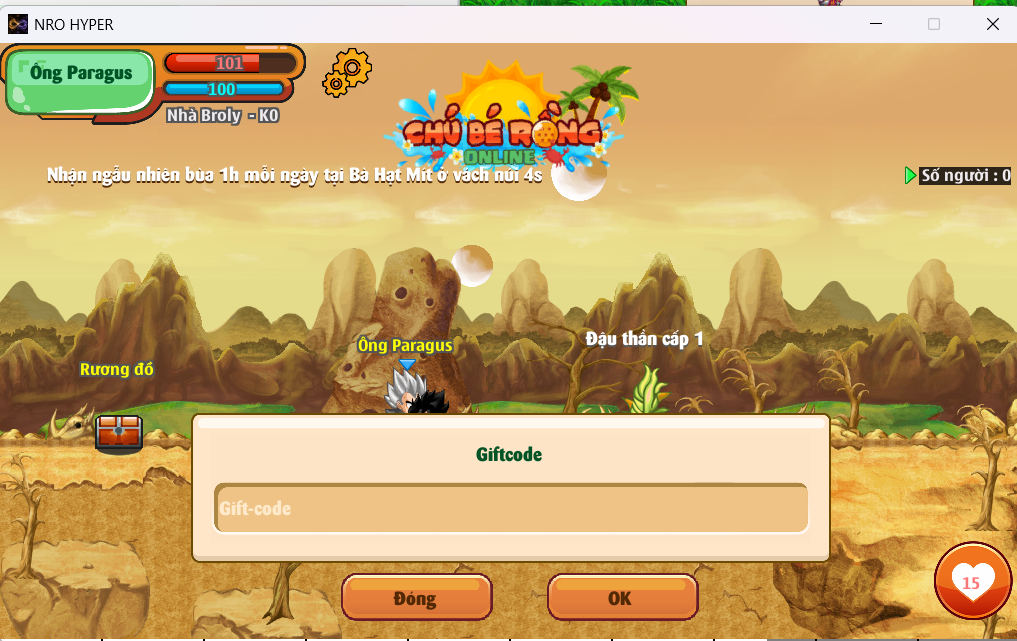 Nhập Giftcode